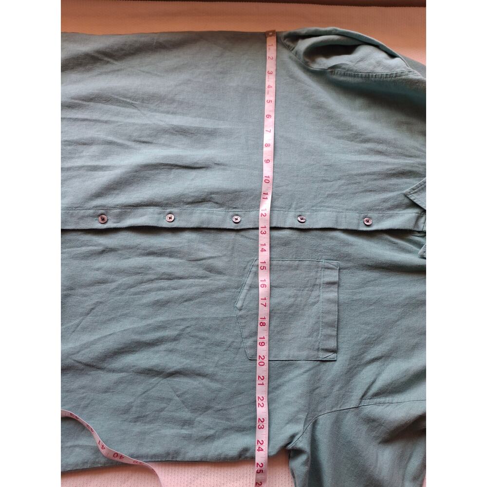 Banana Republic Linen Blend Shirt Womens XL Aqua Blue Button Down NWT - Picture 7 of 8